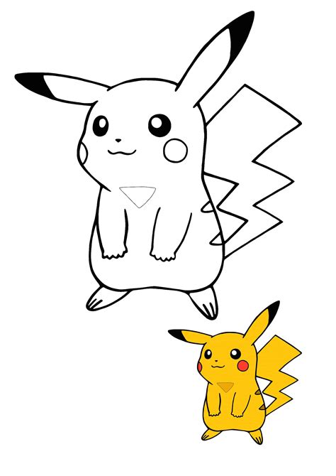 free pikachu coloring pages|Pikachu coloring page 